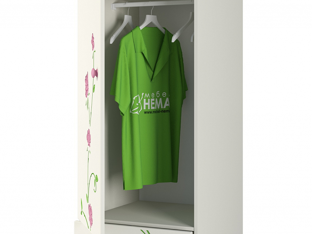 Шкаф для одежды  Тедди Розалия Ш60-1П(Л)Д1