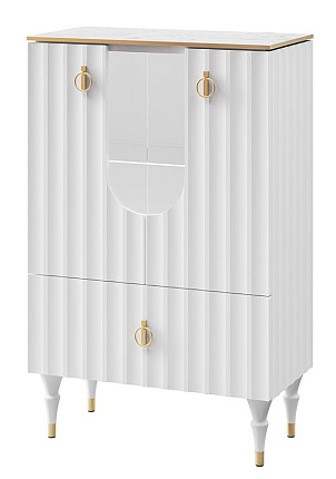 Шкаф комбинированный  Лоренсо Белый МН-043-01