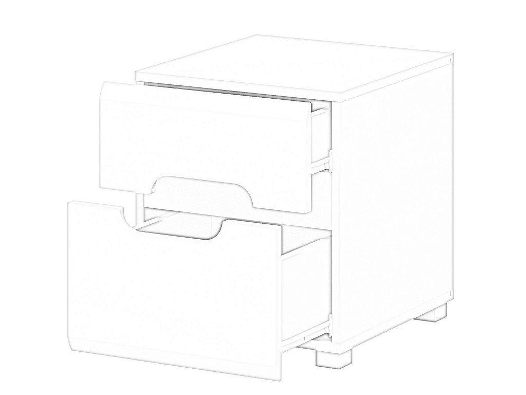 Тумба прикроватная  Леонардо Дуб беленый МН-026-06