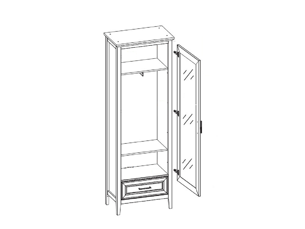 Шкаф с зеркалом   SZF1L1S