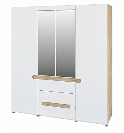 Шкаф для одежды  Леонардо Белый полуглянец МН-026-09