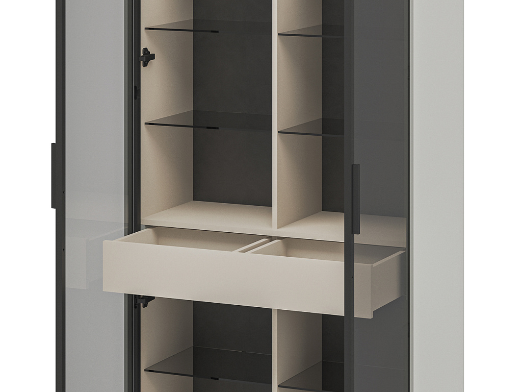 Шкаф комбинированный  Модена Жемчуг МН-048-25-Ц2