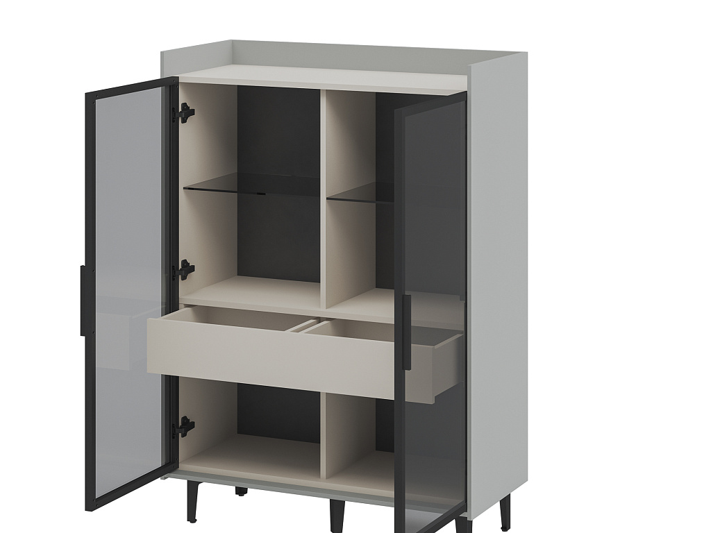 Шкаф комбинированный  Модена Жемчуг МН-048-23-Ц2